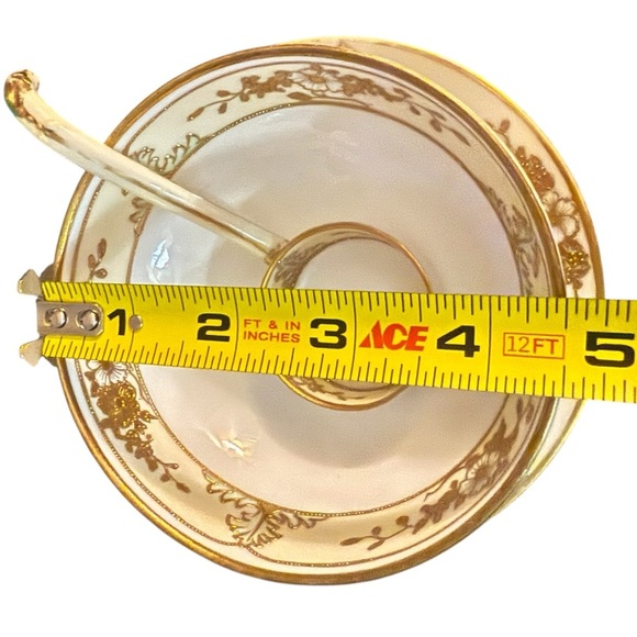 Antique Nippon Hand-Painted Gravy Boat Set w/ Ladle & Underplate - Picture 11 of 12